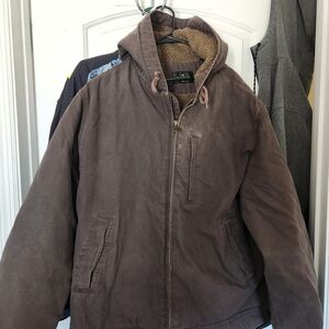 Brown Hooded Men's Jacket
